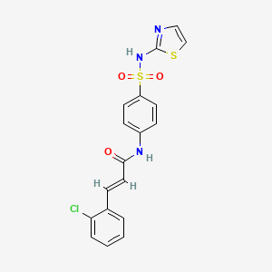 (E)-3-(2-chlorophenyl)-N-[4-(1,3-thiazol-2-ylsulfamoyl)phenyl]prop-2-enamide