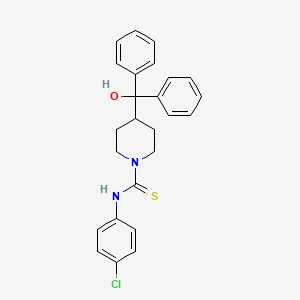 N-(4-chlorophenyl)-4-[hydroxy(diphenyl)methyl]-1-piperidinecarbothioamide
