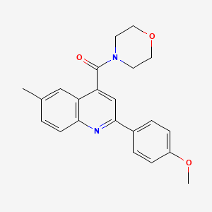 [2-(4-Methoxyphenyl)-6-methyl-4-quinolinyl]-(4-morpholinyl)methanone
