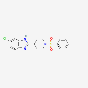 2-[1-(4-tert-butylphenyl)sulfonyl-4-piperidinyl]-6-chloro-1H-benzimidazole