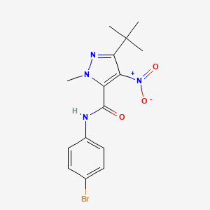 N-(4-bromophenyl)-5-tert-butyl-2-methyl-4-nitro-3-pyrazolecarboxamide