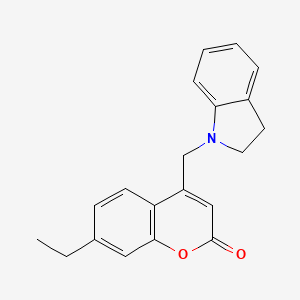 4-(2,3-Dihydroindol-1-ylmethyl)-7-ethyl-1-benzopyran-2-one