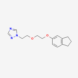 molecular formula C15H19N3O2 B1224343 1-[2-[2-(2,3-dihydro-1H-inden-5-yloxy)ethoxy]ethyl]-1,2,4-triazole 