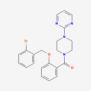 [2-[(2-Bromophenyl)methoxy]phenyl]-[4-(2-pyrimidinyl)-1-piperazinyl]methanone