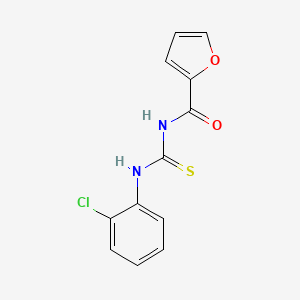 molecular formula C12H9ClN2O2S B1224362 N-[(2-chloroanilino)-sulfanylidenemethyl]-2-furancarboxamide 