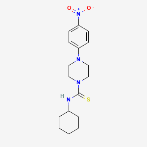 molecular formula C17H24N4O2S B1224365 N-cyclohexyl-4-(4-nitrophenyl)piperazine-1-carbothioamide 