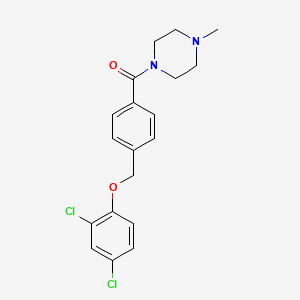 molecular formula C19H20Cl2N2O2 B1224377 [4-[(2,4-Dichlorophenoxy)methyl]phenyl]-(4-methyl-1-piperazinyl)methanone 
