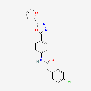 2-(4-chlorophenyl)-N-[4-[5-(2-furanyl)-1,3,4-oxadiazol-2-yl]phenyl]acetamide
