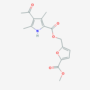 4-acetyl-3,5-dimethyl-1H-pyrrole-2-carboxylic acid (5-methoxycarbonyl-2-furanyl)methyl ester