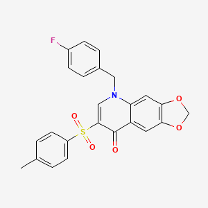 5-[(4-Fluorophenyl)methyl]-7-(4-methylphenyl)sulfonyl-[1,3]dioxolo[4,5-g]quinolin-8-one