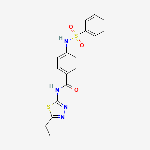 4-(benzenesulfonamido)-N-(5-ethyl-1,3,4-thiadiazol-2-yl)benzamide