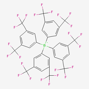 molecular formula C32H12BF24- B1224393 tetrakis[3,5-bis(trifluoromethyl)phenyl]boranuide 