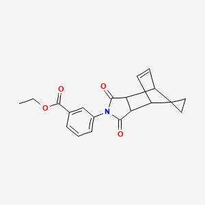 ethyl 3-(1,3-dioxo-1,3,3a,4,7,7a-hexahydro-2H-spiro[2-aza-4,7-methanoisoindole-8,1'-cyclopropan]-2-yl)benzoate