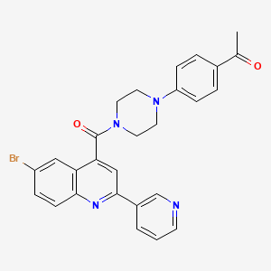 1-[4-[4-[[6-Bromo-2-(3-pyridinyl)-4-quinolinyl]-oxomethyl]-1-piperazinyl]phenyl]ethanone