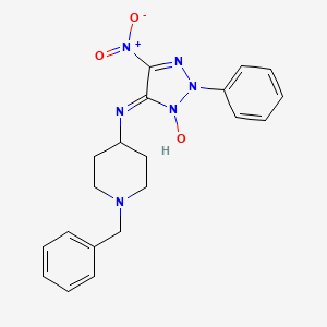 3-hydroxy-5-nitro-2-phenyl-N-[1-(phenylmethyl)-4-piperidinyl]-4-triazolimine