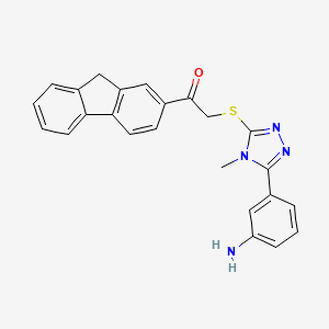 2-[[5-(3-aminophenyl)-4-methyl-1,2,4-triazol-3-yl]thio]-1-(9H-fluoren-2-yl)ethanone