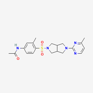 molecular formula C20H25N5O3S B12244030 N-(3-methyl-4-{[5-(4-methylpyrimidin-2-yl)-octahydropyrrolo[3,4-c]pyrrol-2-yl]sulfonyl}phenyl)acetamide 