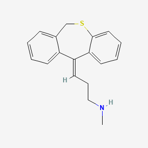 molecular formula C18H19NS B1224415 1-Propanamine, 3-dibenzo[b,e]thiepin-11(6H)-ylidene-N-methyl- 