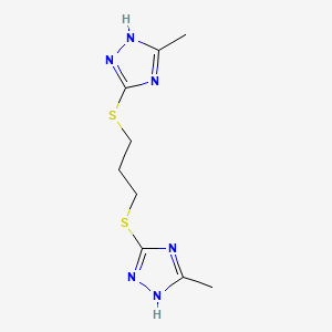 5-methyl-3-[3-[(5-methyl-1H-1,2,4-triazol-3-yl)thio]propylthio]-1H-1,2,4-triazole