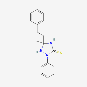 5-Methyl-2-phenyl-5-(2-phenylethyl)-1,2,4-triazolidine-3-thione