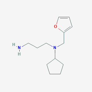 molecular formula C13H22N2O B1224435 N-cyclopentyl-N-(2-furylmethyl)propane-1,3-diamine CAS No. 835891-09-3