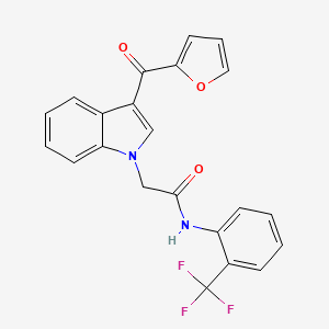 2-[3-[2-furanyl(oxo)methyl]-1-indolyl]-N-[2-(trifluoromethyl)phenyl]acetamide