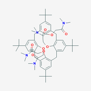 molecular formula C60H84N4O8 B122445 叔丁基杯[4]芳烃-四(N,N-二甲基乙酰胺) CAS No. 145237-45-2