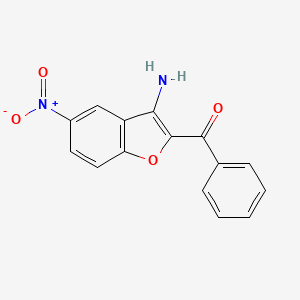 molecular formula C15H10N2O4 B1224450 (3-Amino-5-nitro-1-benzofuran-2-yl)-phenylmethanone 
