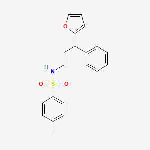molecular formula C20H21NO3S B1224452 N-[3-(2-furanyl)-3-phenylpropyl]-4-methylbenzenesulfonamide 
