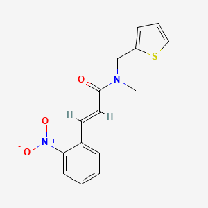 (E)-N-methyl-3-(2-nitrophenyl)-N-(thiophen-2-ylmethyl)prop-2-enamide