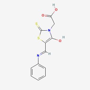 2-[5-(Anilinomethylidene)-4-oxo-2-sulfanylidene-3-thiazolidinyl]acetic acid