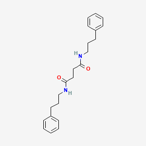molecular formula C22H28N2O2 B1224470 N,N'-bis(3-phenylpropyl)butanediamide 