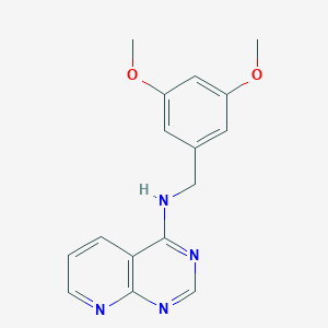 molecular formula C16H16N4O2 B12244706 N-[(3,5-dimethoxyphenyl)methyl]pyrido[2,3-d]pyrimidin-4-amine 