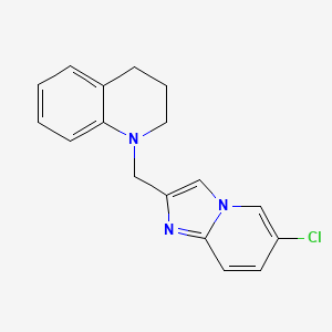 1-[(6-chloro-2-imidazo[1,2-a]pyridinyl)methyl]-3,4-dihydro-2H-quinoline