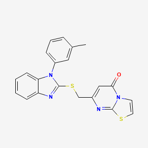 7-[[[1-(3-Methylphenyl)-2-benzimidazolyl]thio]methyl]-5-thiazolo[3,2-a]pyrimidinone