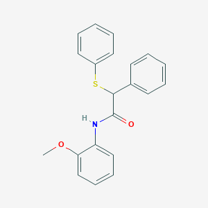 molecular formula C21H19NO2S B1224504 N-(2-methoxyphenyl)-2-phenyl-2-(phenylthio)acetamide 