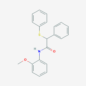 N-(2-methoxyphenyl)-2-phenyl-2-(phenylthio)acetamide