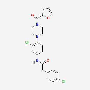 N-[3-chloro-4-[4-[2-furanyl(oxo)methyl]-1-piperazinyl]phenyl]-2-(4-chlorophenyl)acetamide