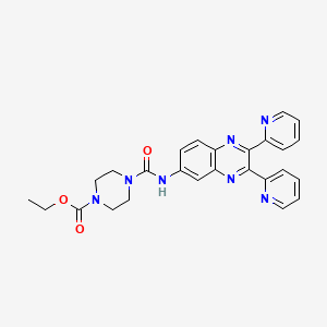 4-[[[2,3-Bis(2-pyridinyl)-6-quinoxalinyl]amino]-oxomethyl]-1-piperazinecarboxylic acid ethyl ester