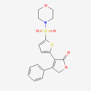 4-[5-(4-morpholinylsulfonyl)-2-thiophenyl]-3-phenyl-2H-furan-5-one