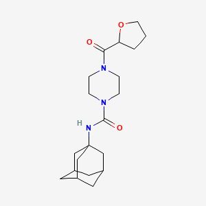 molecular formula C20H31N3O3 B1224520 N-(1-adamantyl)-4-[oxo(2-oxolanyl)methyl]-1-piperazinecarboxamide 