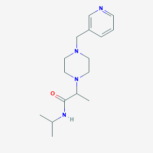 molecular formula C16H26N4O B12245247 N-(propan-2-yl)-2-{4-[(pyridin-3-yl)methyl]piperazin-1-yl}propanamide 