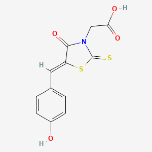 2-[(5Z)-5-[(4-hydroxyphenyl)methylidene]-4-oxo-2-sulfanylidene-1,3-thiazolidin-3-yl]acetic acid
