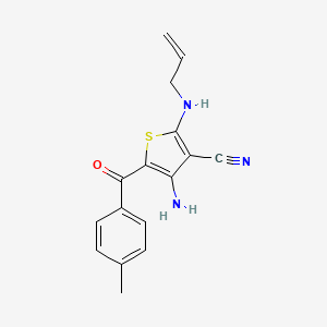 4-Amino-5-[(4-methylphenyl)-oxomethyl]-2-(prop-2-enylamino)-3-thiophenecarbonitrile