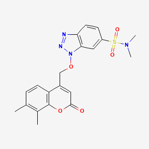 3-[(7,8-dimethyl-2-oxo-1-benzopyran-4-yl)methoxy]-N,N-dimethyl-5-benzotriazolesulfonamide