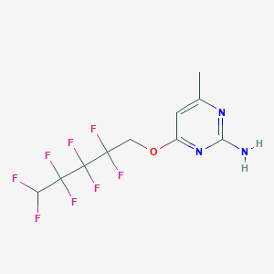 molecular formula C10H9F8N3O B1224540 4-Methyl-6-(2,2,3,3,4,4,5,5-octafluoropentoxy)-2-pyrimidinamine CAS No. 5483-61-4