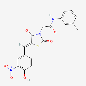 2-[5-(4-hydroxy-3-nitrobenzylidene)-2,4-dioxo-1,3-thiazolidin-3-yl]-N-(3-methylphenyl)acetamide