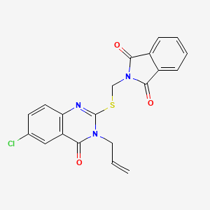 2-[[(6-Chloro-4-oxo-3-prop-2-enyl-2-quinazolinyl)thio]methyl]isoindole-1,3-dione