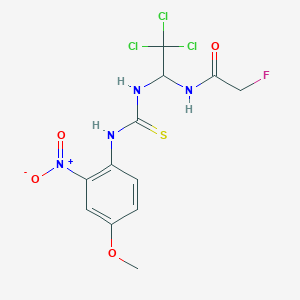 2-fluoro-N-[2,2,2-trichloro-1-[[(4-methoxy-2-nitroanilino)-sulfanylidenemethyl]amino]ethyl]acetamide