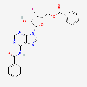 Benzoic acid [5-(6-benzamido-9-purinyl)-3-fluoro-4-hydroxy-2-oxolanyl]methyl ester